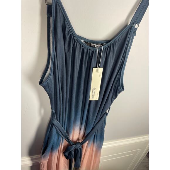 NWT, BloomChic, Size 18/20, Ombre Blue, Pink, & Gray Maxi Dress, Sleeveless - Picture 4 of 6
